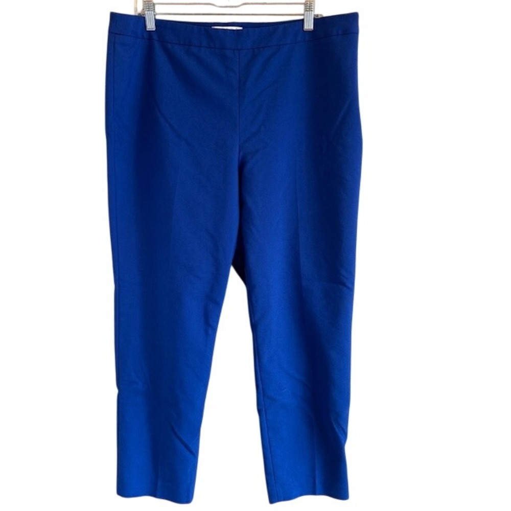 Chaus New York Women's Royal Blue Ankle Dress Pants Side Zip 14 Career